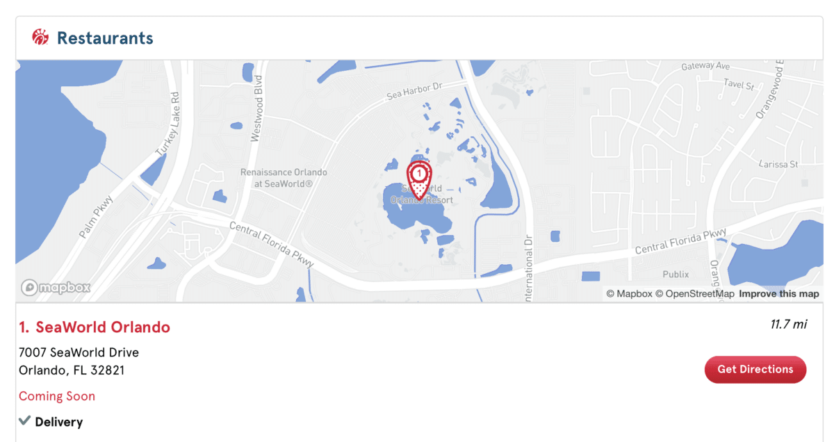 Chick Fil a Seaworld Orlando